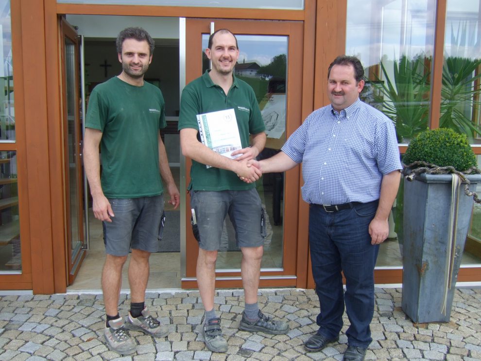 Waldbauer Mitarbeiterjubiläum Thomas Zöls 15 Jahre
